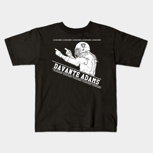 Davante adams || Las vegas raiders || White Retro Kids T-Shirt by Aloenalone